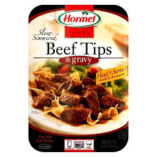 HORMEL FULLY COOKED ENTREE - BEEF TIPS & GRAVY 34 OZ.