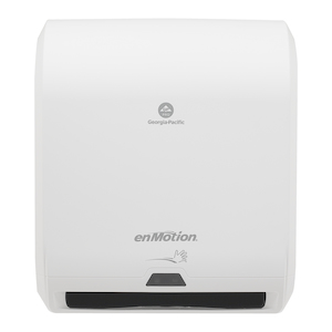 ENMOTION® 10” AUTOMATED TOUCHLESS PAPER TOWEL DISPENSER BY GP PRO (GEORGIA-PACIFIC), WHITE, 1 DISPENSER