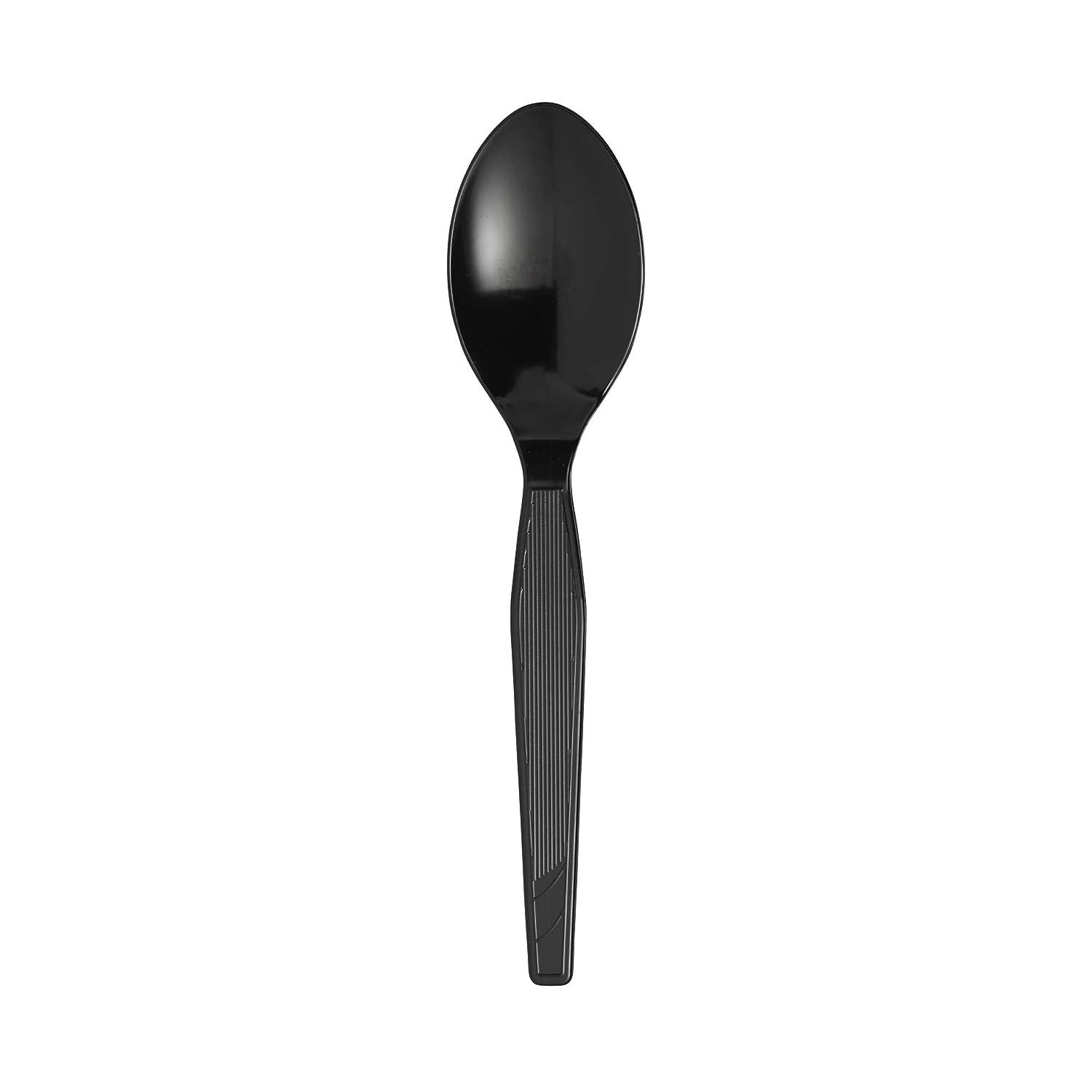 Dixie 100% Recycled Polystyrene Medium-Weight Spoon by GP PRO (Georgia-Pacific); Black; TMR517; 1000 Forks Per Case